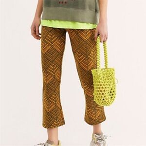 Free People Geometric Patterned Pants